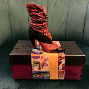 Just The Right Shoe Snake Skin Wrap Boot w/Box and Certificate of Authenticity